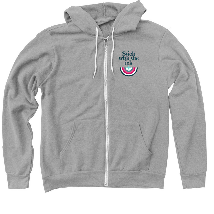 The Ick Zip, a Athletic Heather Zip Up Hoodie