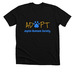 Spread the word...adopt!, a Solid Black Blend Premium Unisex Tee