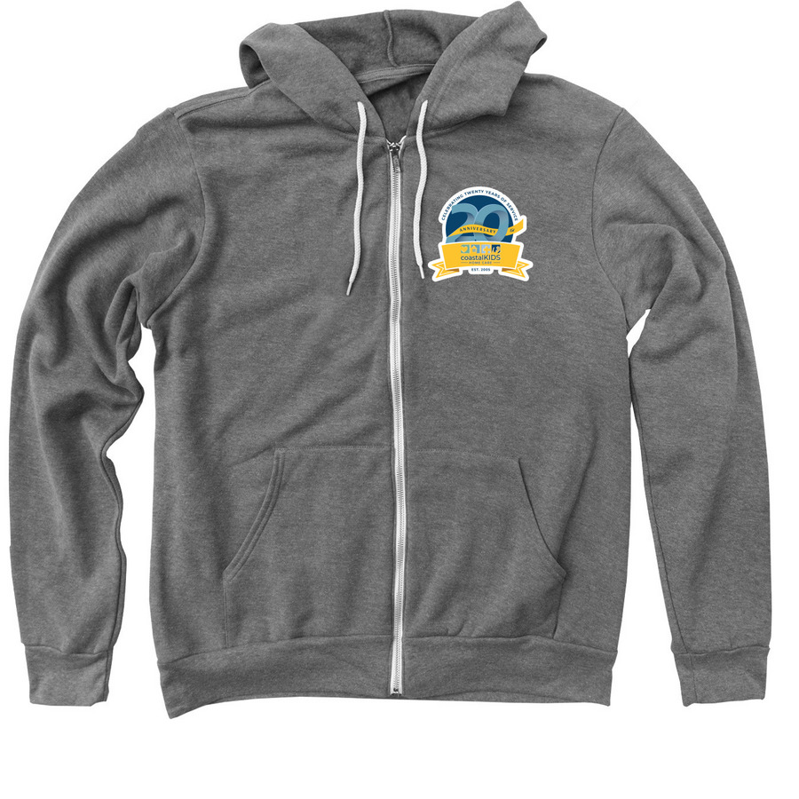 20th Anniversary&nbsp;, a Deep Heather Zip Up Hoodie