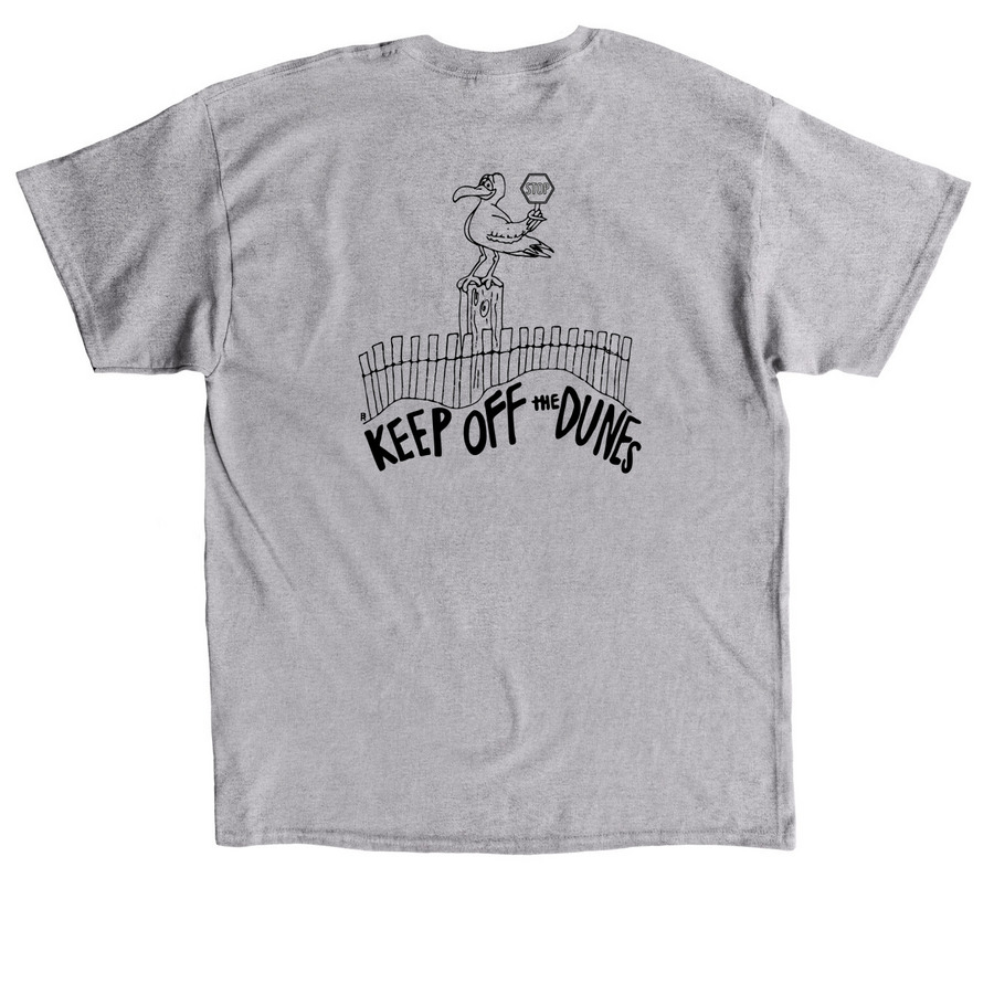 Keep off the Dunes Long/Short Sleeve, a Sport Grey Classic Unisex Tee (back-view)