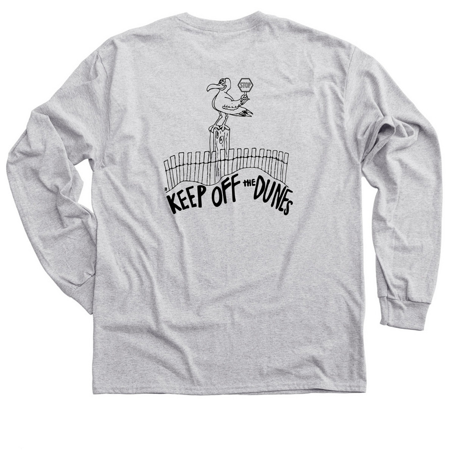 Keep off the Dunes Long/Short Sleeve, a Sport Grey Classic Long Sleeve Tee (back-view)