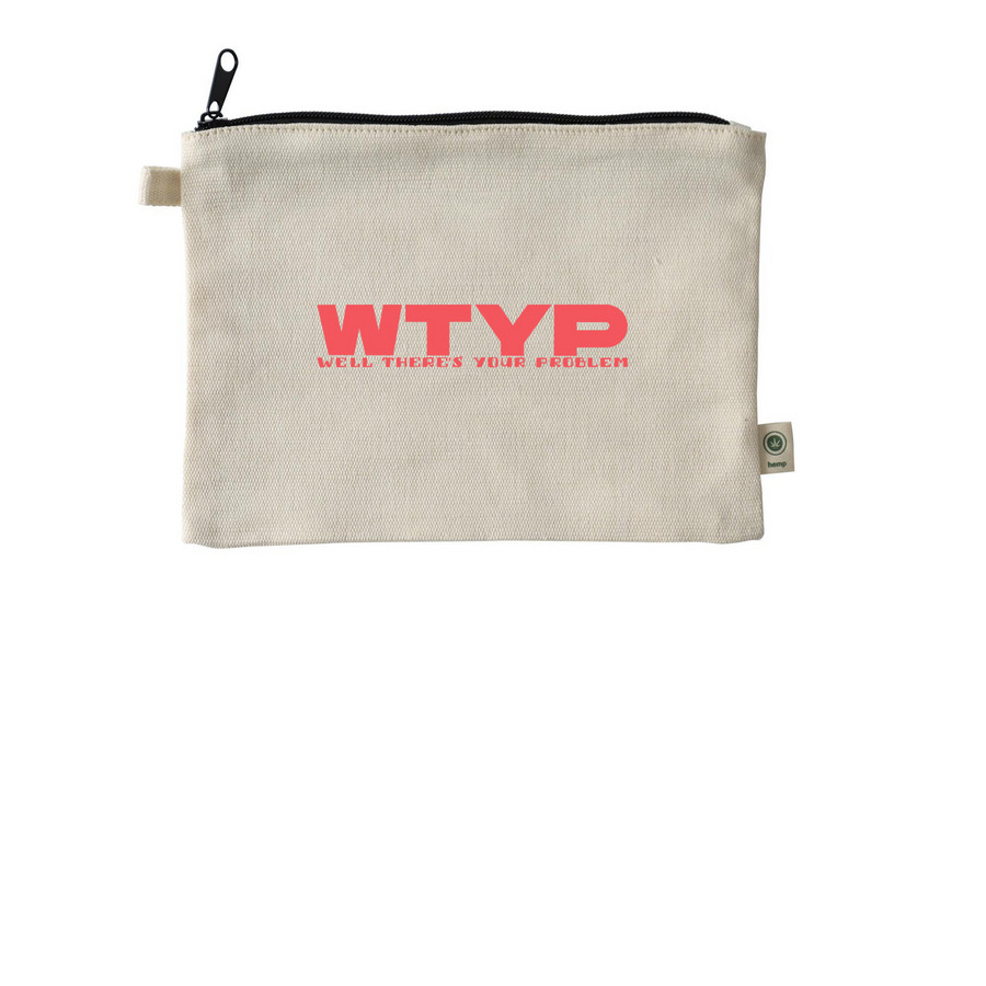WTYP Pouch, a Natural 9"x7" Hemp Blend Pouch