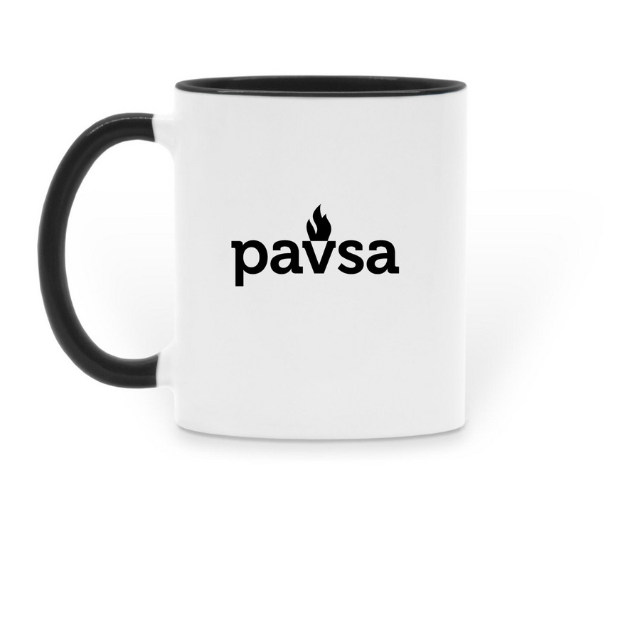 If it's not clear... Mug, a Black Two-Tone Ceramic Mug (back-view)