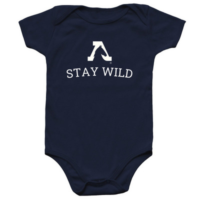 AWHC: Stay Wild Baby, a Navy Infant Onesie