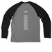 2026 Virtual Mog Mile&nbsp;, a Deep Black/ Aluminum Grey Allmade Eco Triblend Colorblock Raglan Long Sleeve Tee (back-view)