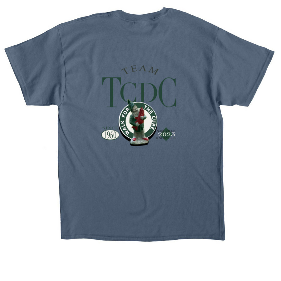 TEAM TCDC 2023, a Indigo Blue Classic Unisex Tee (back-view)