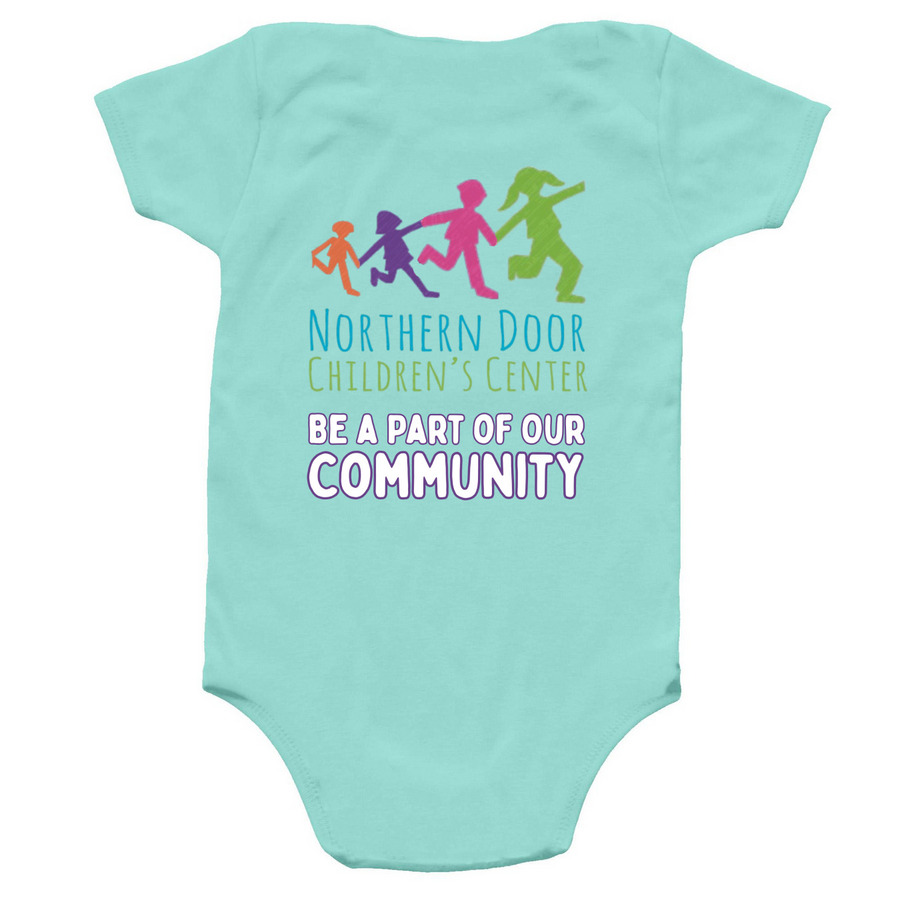 Baby Be Part of Our Community, a Chill Infant Onesie (back-view)
