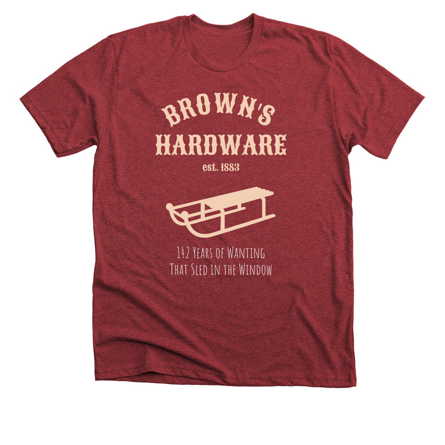 Brown's Hardware Farewell Celebration, a Heather Canvas Red Premium Unisex Tee
