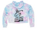 FSSS Kurbmaster Crop Top, a Cotton Candy Women?s Tie Dye Cropped Hoodie (back-view)