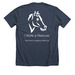 Lennox's Legacy Rescue, a Heather Midnight Navy Premium Unisex Tee (back-view)