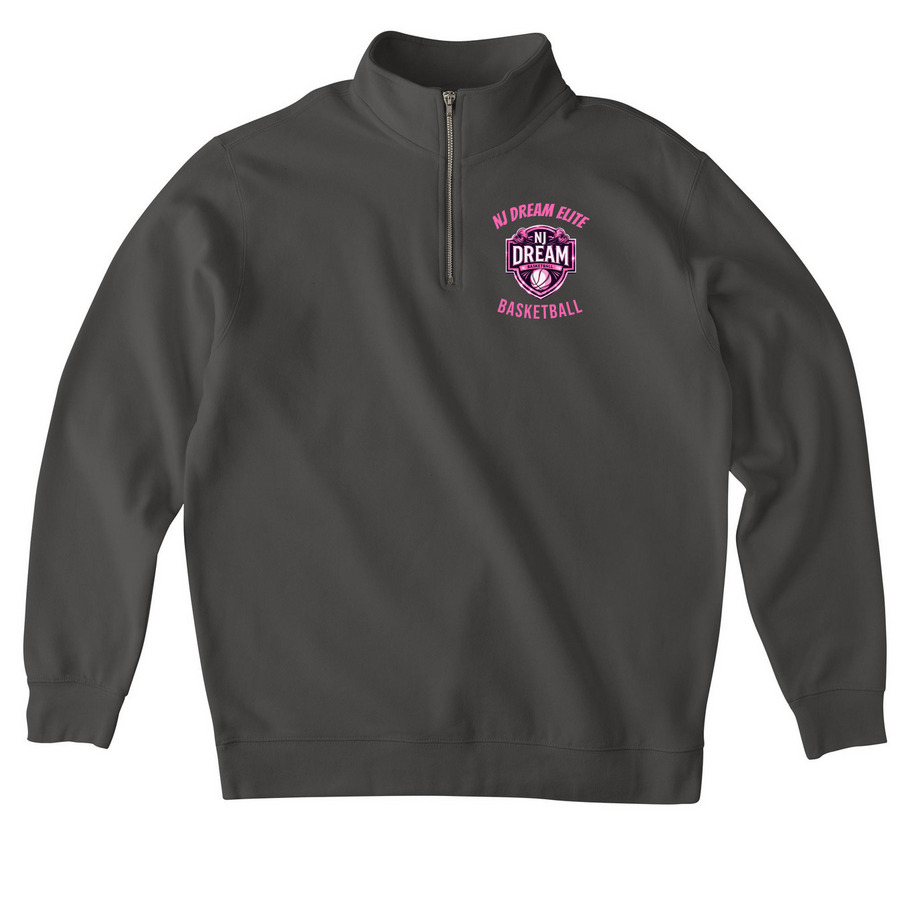 Girls Logo Collection, a Asphalt Midweight Quarter Zip Pullover