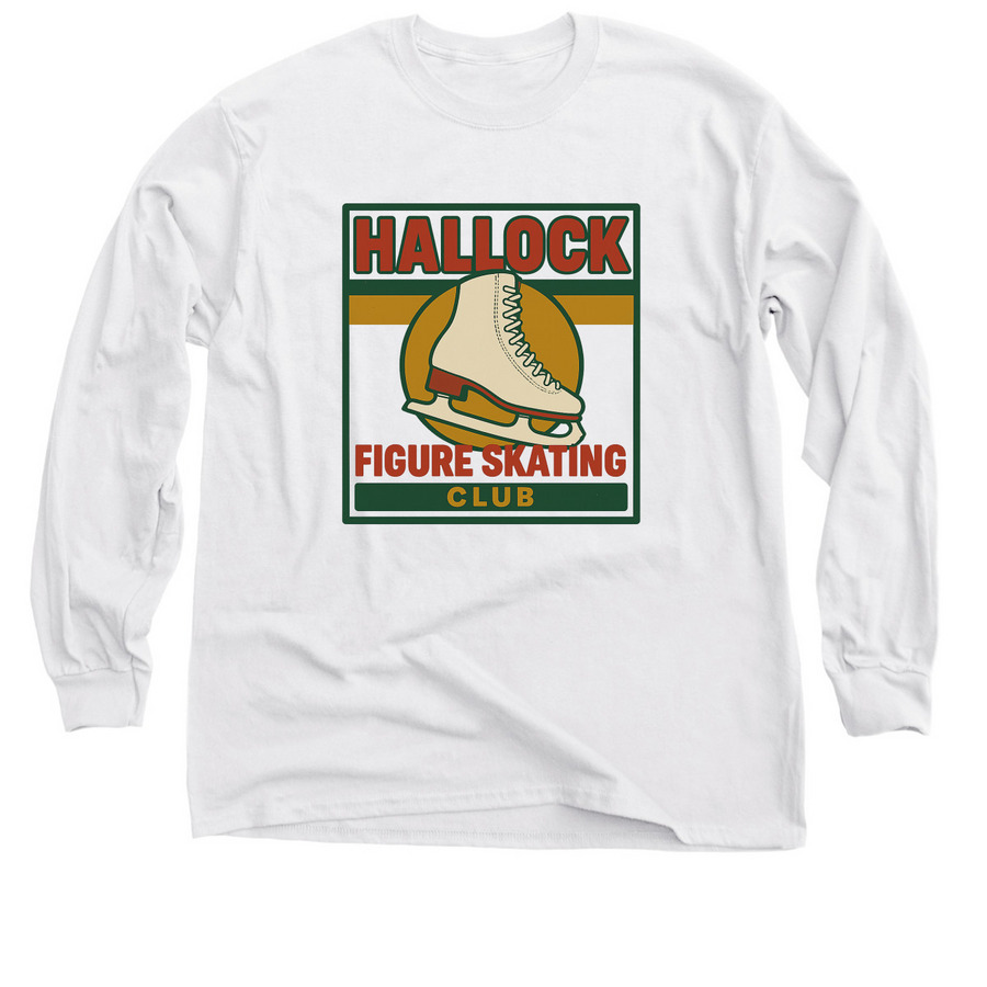 Hallock Figure Skating Club, a White Classic Long Sleeve Tee
