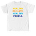 Healthy Climate, Healthy People, a White Classic Unisex Tee