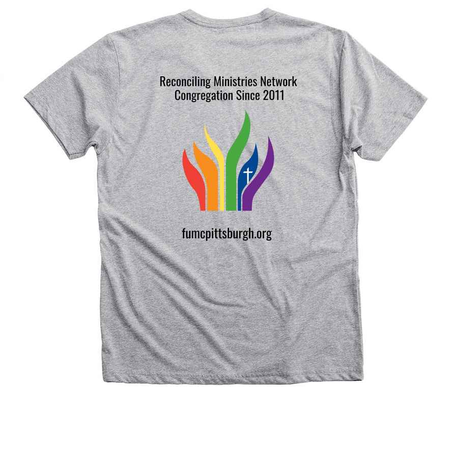 2024 PRIDE&nbsp;, a Athletic Heather Premium V-Neck Tee (back-view)