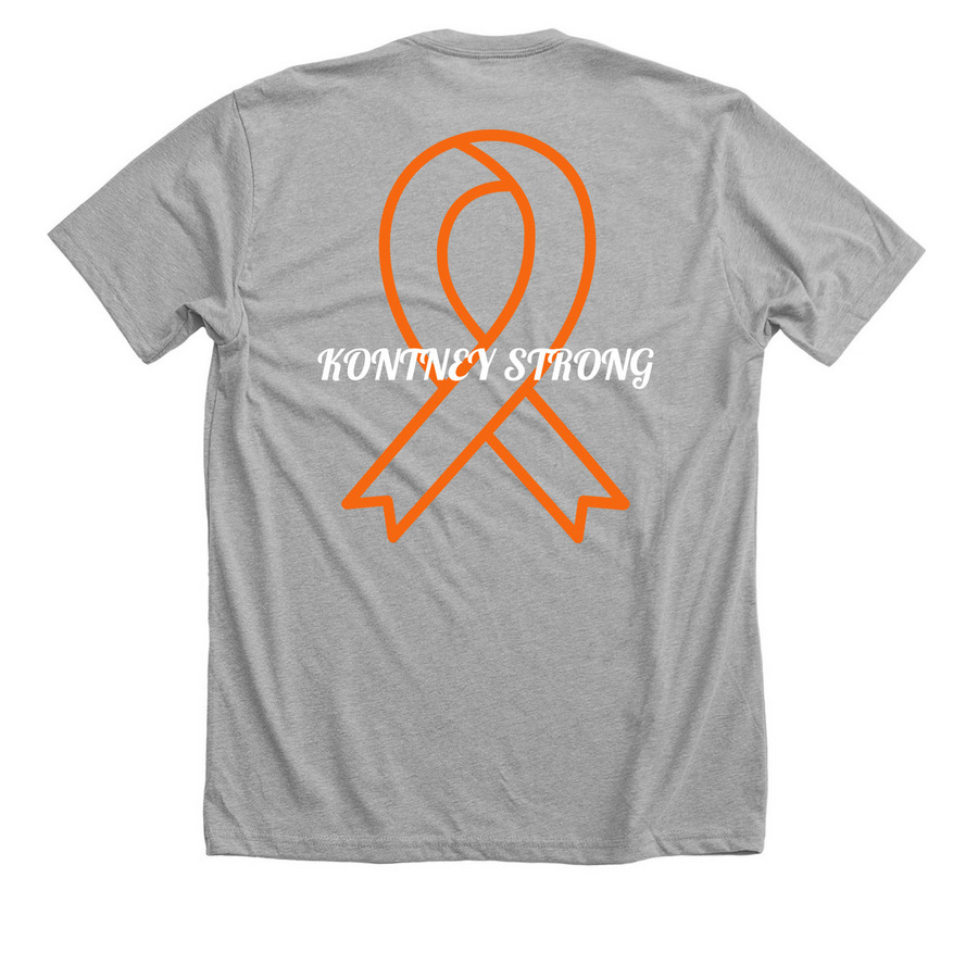 Together, We Can Help Lori Focus on Healing., a Athletic Heather Premium Unisex Tee (back-view)