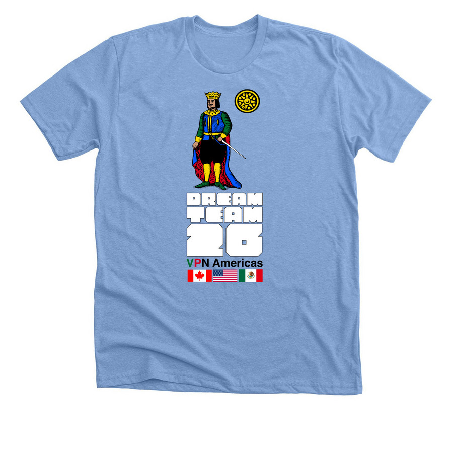 Official VPN Team T-Shirt, a Heather Carolina Blue Premium Unisex Tee