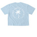 SUMMER SHELL CROP TEE, a Chambray Comfort Colors Boxy Tee (back-view)