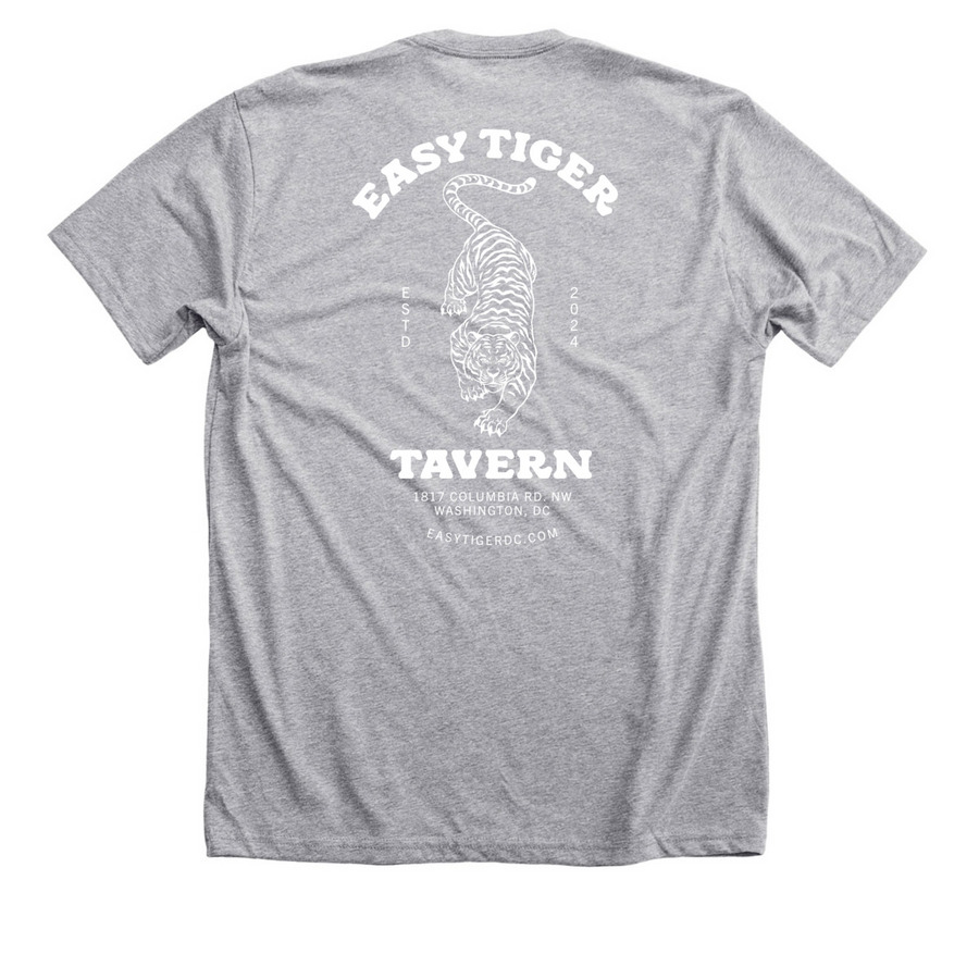 Easy Tiger&nbsp;, a Athletic Heather Premium Unisex Tee (back-view)