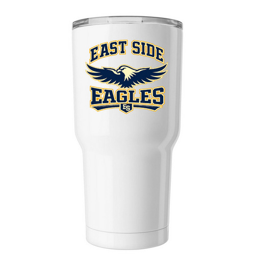 East Side- Tumbler, a White Insulated Tumbler