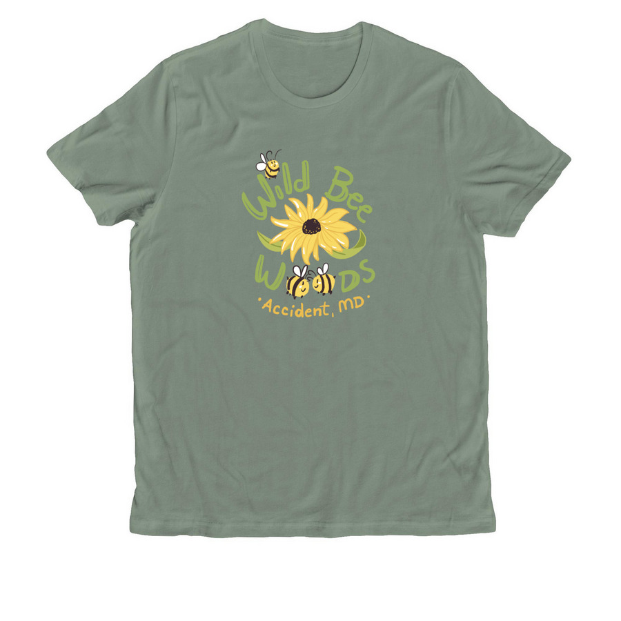 Wild Bee Woods, a Matcha Green Allmade Organic Cotton Unisex Tee