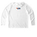 PSALM 82:3 PERFORMANCE, a White UV Performance Long Sleeve Hoodie (back-view)