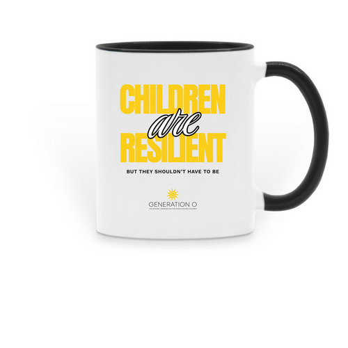 Children Are Resilient Mug, a Black Two-Tone Ceramic Mug