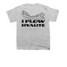 I Plow Hyalite, a Sport Grey Youth Unisex Tee (back-view)