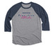 Paws-itive attitude, a Vintage Navy and Premium Heather 3/4 Sleeve Baseball Tee