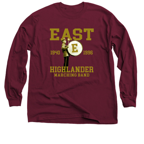 HEHS HIGHLANDER MARCHING BAND, a Maroon Classic Long Sleeve Tee