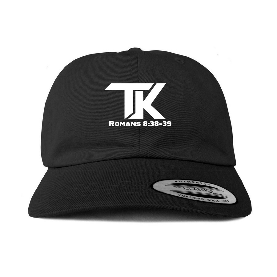 TK Hats (White Logo), a Black Printed Classic Baseball Cap