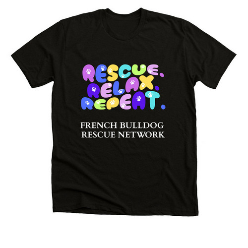 Rescue, Relax, Repeat!, a Black Heather Premium Unisex Tee
