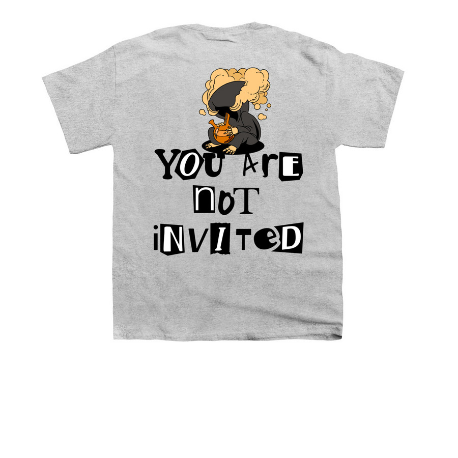 ?UNINVITED: The Power They Fear?, a Sport Grey Youth Unisex Tee (back-view)