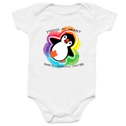 Toddler, a White Infant Onesie