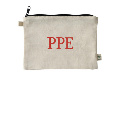 PPE, a Natural 9"x7" Hemp Blend Pouch