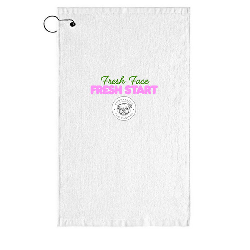 Fresh Face, a White Golf Towel