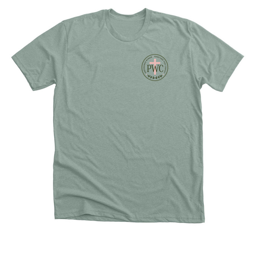 PWOC Swag, a Heather Sage Premium Unisex Tee