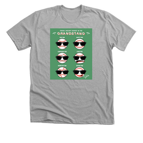 Baseball Fans Tee, a Athletic Heather Premium Unisex Tee