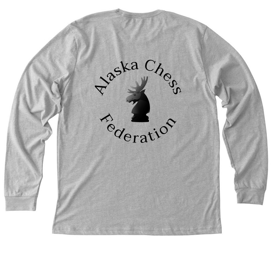 Adult & Youth Tees- Back Design Black Logo, a Athletic Heather Premium Long Sleeve Tee (back-view)