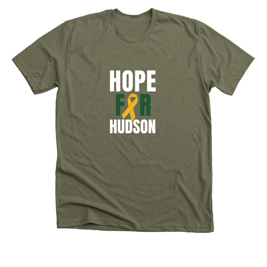Hope for Hudson, a Heather Olive Premium Unisex Tee