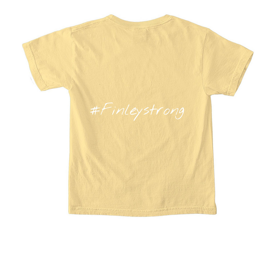 Cancer support Squad ., a Butter Comfort Colors Youth Tee (back-view)