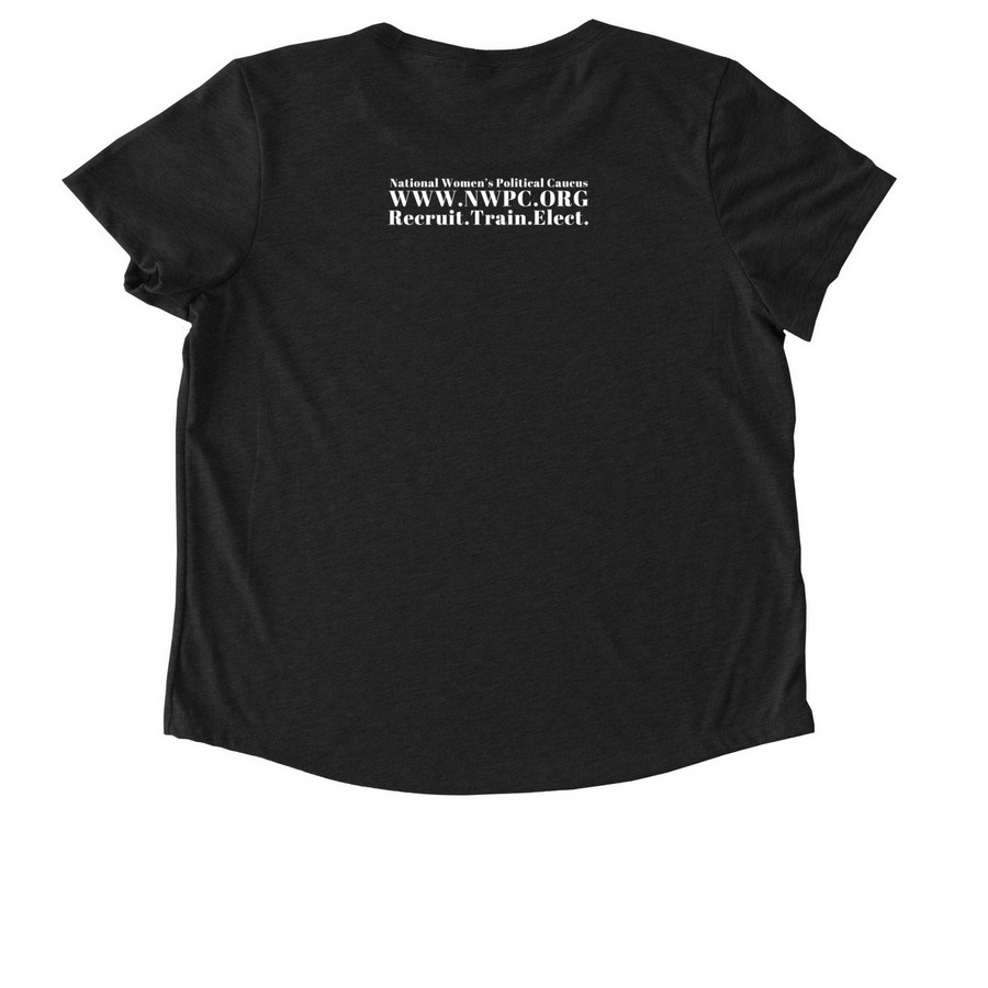 NWPC FOUNDERS - First Name Tops, a Space Black Allmade Eco Triblend Women?s Scoop Neck Tee (back-view)