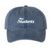 FCC Students The Classic Dad Hat (White), a Navy Printed Pigment Dye Baseball Cap