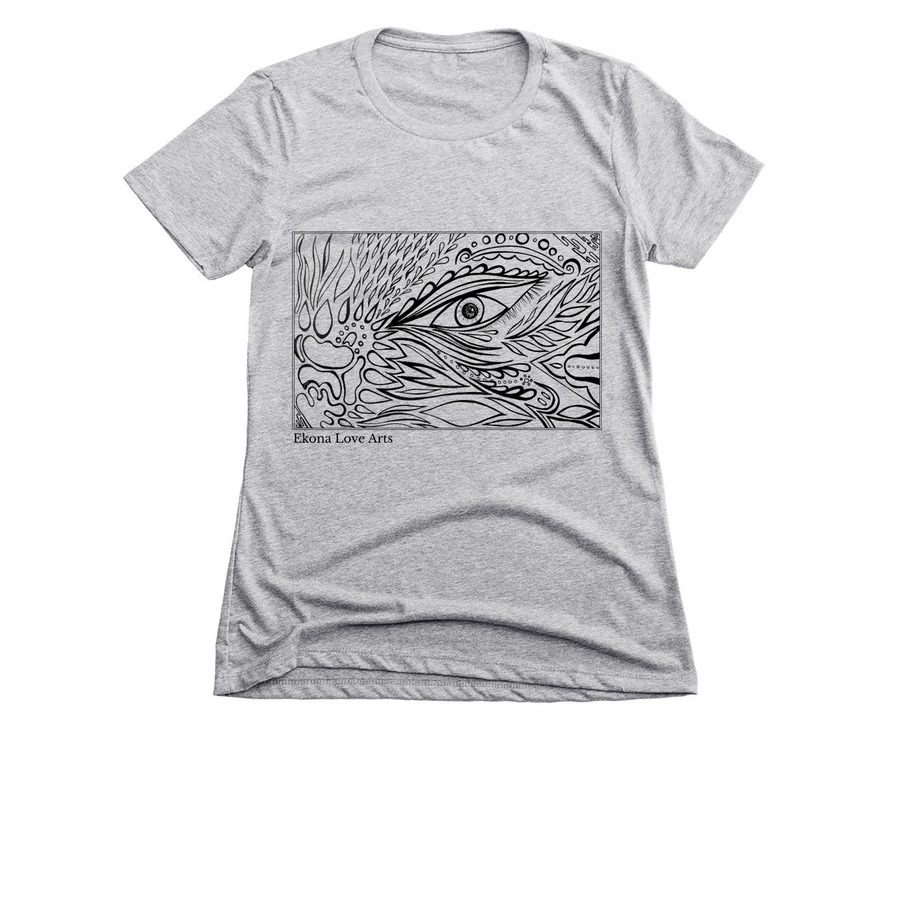 Can You See It? Apparel, a Dark Heather Grey Women's Slim Fit Tee