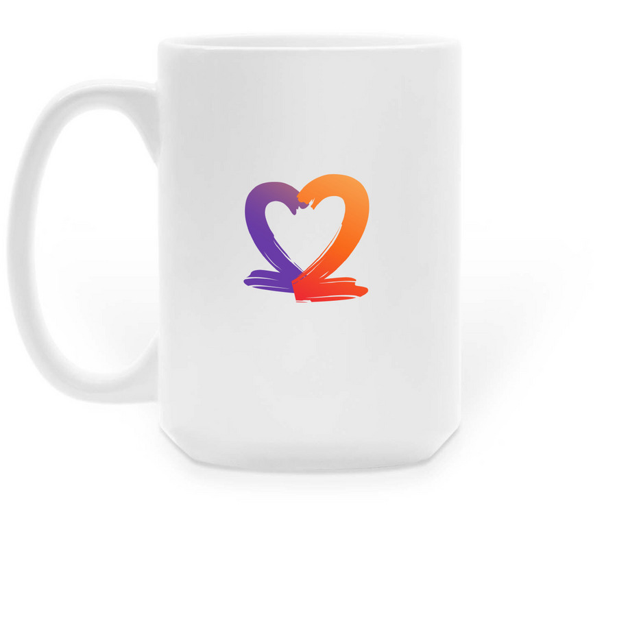 2nd Act, a White Large Coffee Mug (back-view)