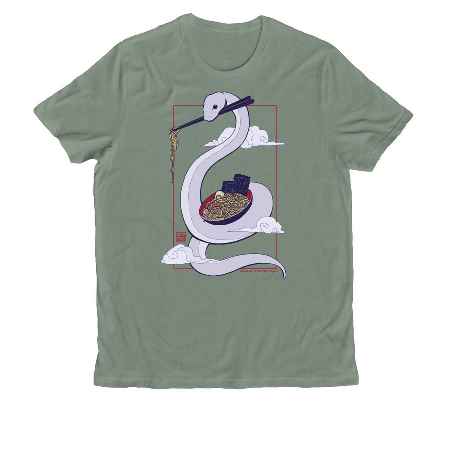 Danger Noodle (light), a Matcha Green Allmade Organic Cotton Unisex Tee