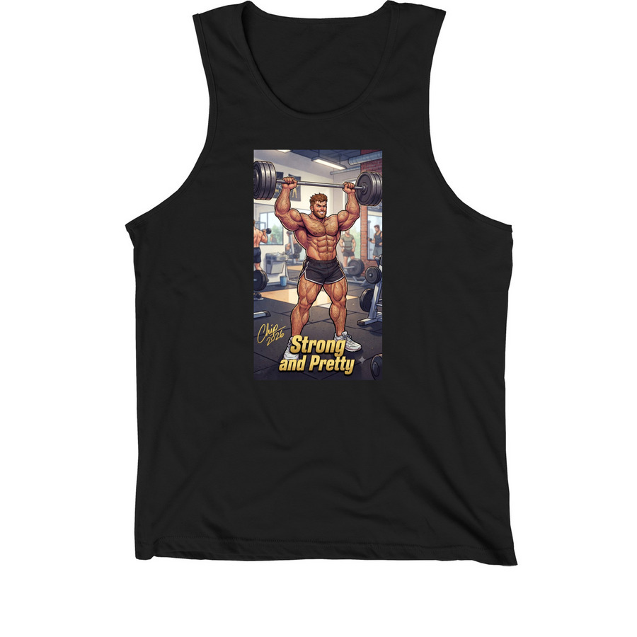 Strong and Pretty 1, a Black Premium Cotton Tank