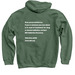 Dear Person Behind Me,, a Military Green Pullover Hoodie (back-view)