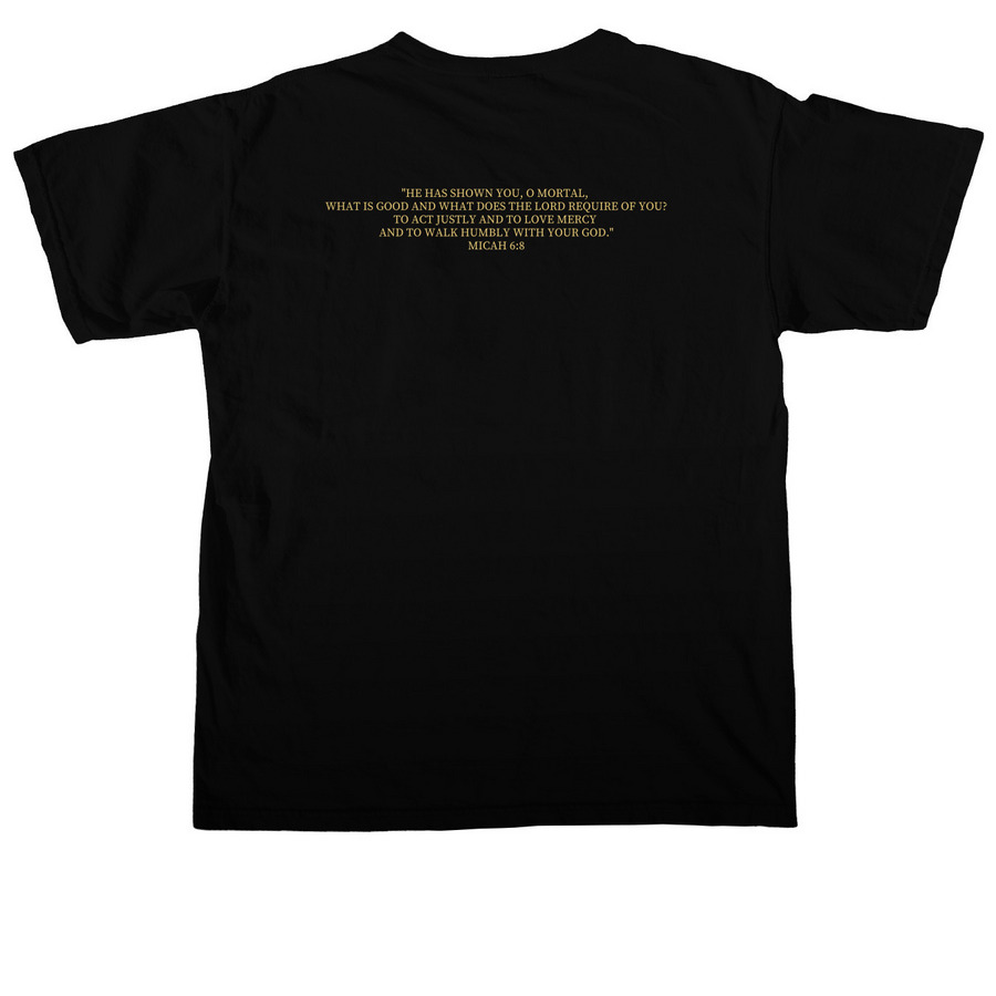 Harding University PA Program Merch, a Black Comfort Colors Unisex Tee (back-view)