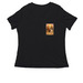 New Logo Launch!, a Black Women's Relaxed V-Neck Tee