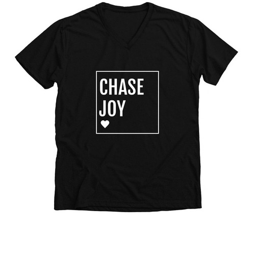 chase joy, a Solid Black Blend Premium V-Neck Tee